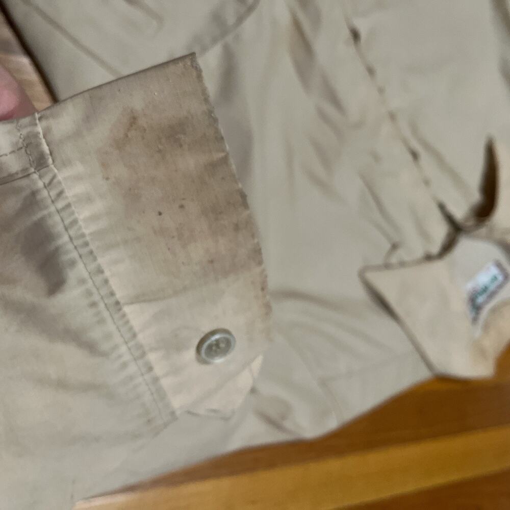 Vintage McGregor Jacket 44 Beige Drizzler Full Zip USA Talon Stains - Picture 10 of 11